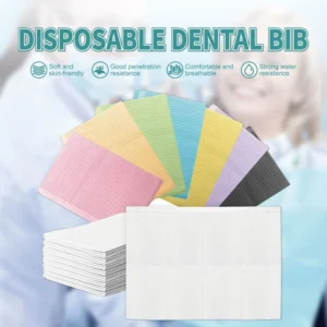 Waterproof Patient Bib Disposable Dental Bibs Without Tie