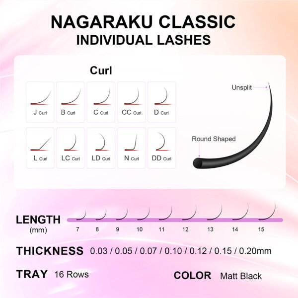 Eyelashes Extension Classic Eyelash NAGARAKU - Image 4