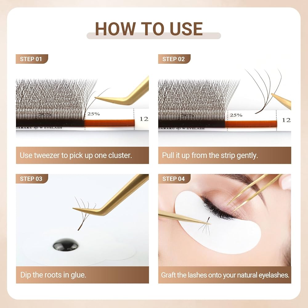 ხელოვნური წამწამები 4D W Dark Brown NAGARAKU 5 ხელოვნური წამწამები 4D W Dark Brown NAGARAKU - Image 5