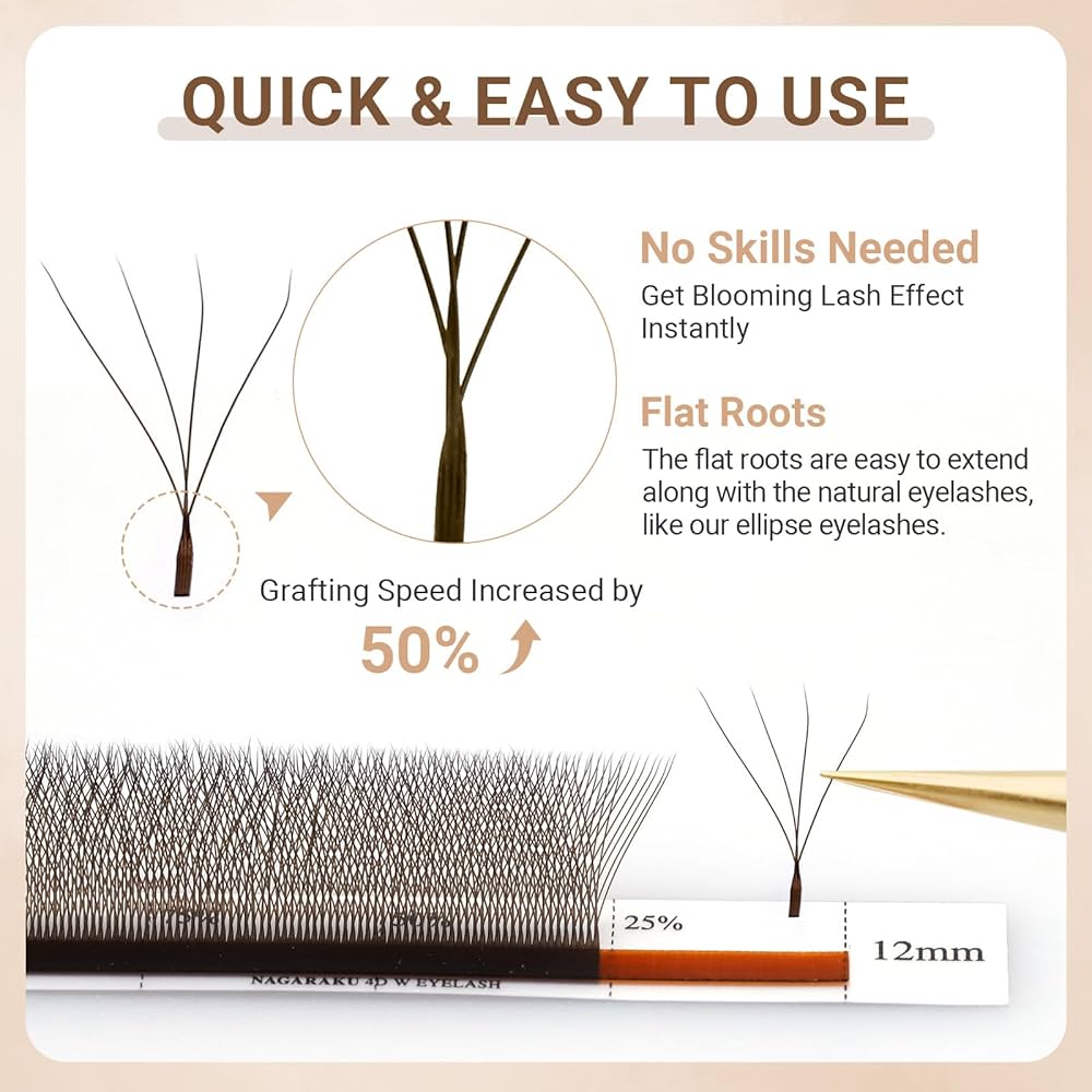 ხელოვნური წამწამები 4D W Dark Brown NAGARAKU 6 ხელოვნური წამწამები 4D W Dark Brown NAGARAKU - Image 6