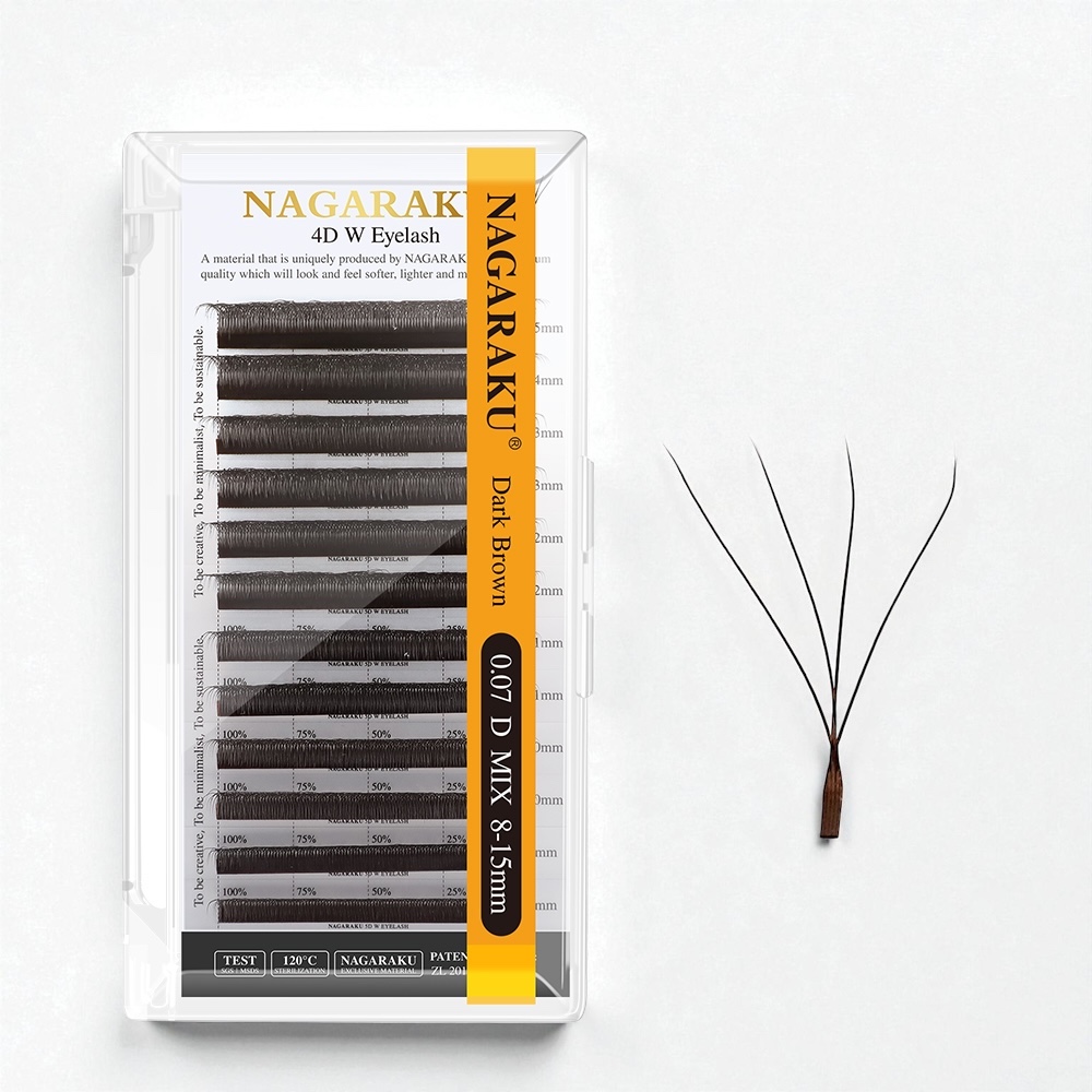 ხელოვნური წამწამები 4D W Dark Brown NAGARAKU 1 ხელოვნური წამწამები 4D W Dark Brown NAGARAKU
