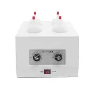 skinact electric quadruple bottle warmer with adjustable temp front with bottles