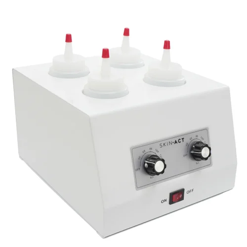 skinact electric quadruple bottle warmer with adjustable temp front quarter with bottles